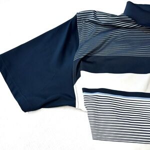 Walter Hagen DSG Polo Shirt Navy Blue White Majors 11 Polo Shirt Performance XXL